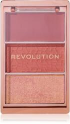 Revolution Blush Icon Palette палитра с ружове цвят Aura Points Rose 9.8 гр