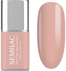 Semilac One Step 3in1 Glossy géles körömlakk árnyalat 450 Light Peach 7 ml