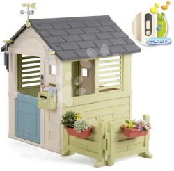 Smoby Căsuță de joacă cu poștă pentru grădinar Jolie Playhouse Life Smoby extensibilă cu 3 ferestre și 2 jaluzele cu filtru UV de la 24 luni (SM810312-U) Casuta pentru copii
