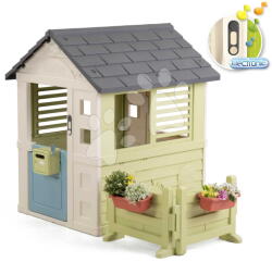 Smoby Căsuță cu grădină Jolie Playhouse Life Smoby extensibilă, cu 3 ferestre și 2 jaluzele cu filtru UV, de la 24 luni (SM810312-AG) Casuta pentru copii