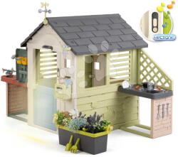 Smoby Căsuță de joacă cu cutie poștală Jolie Playhouse Life Smoby extensibilă cu 3 ferestre și 2 jaluzele cu filtru UV de la 24 luni (SM810312-B) Casuta pentru copii