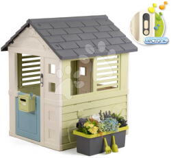 Smoby Căsuță cu ghiveci de flori sub fereastră Jolie Playhouse Life Smoby extensibilă cu 3 ferestre și 2 jaluzele cu filtru UV, de la 24 luni (SM810312-AK) Casuta pentru copii