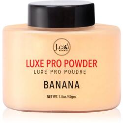 J. Cat Beauty Luxe Pro fixáló porpúder matt hatással árnyalat 101 Banana 42 g