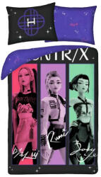 Halantex K-pop Demon Hunters ágyneműhuzat szett - Huntrix - 140x200 + 70x90 cm (DSYAS6WKPO-BL (DSYAS6WKPO-BL)