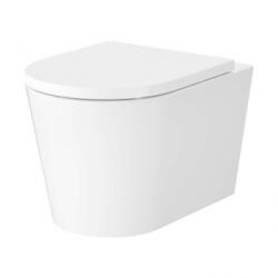 Cersanit Cearsanit mesta pro ovális perem nélküli fali wc tornádó mély öblítéssel wc ülőkével (S4037-001)