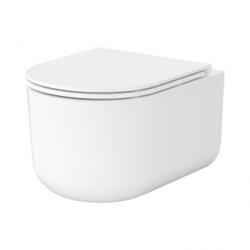 Cersanit intro pro ovális perem nélküli fali wc tornádó mély öblítéssel wc ülőkével (S4038-001)