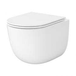 Cersanit remo pro ovális perem nélküli fali wc tornádó mély öblítéssel wc ülőkével (S4035-001)