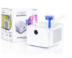 Vitammy Aparat Aerosoli VITAMMY Microfine+ by Flaem Nebulizator cu Compresor Utilizare Profesionala Masca pentru Copii si Adulti Alb (microfineplus)