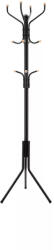 SONGMICS Álló ruhafogas fém 12 akasztóval, egyenes lábakkal, fekete 182cm (RCR19B)