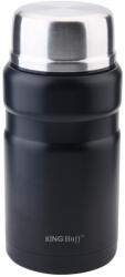 Kinghoff KH 1460 élelmiszertermosz, 750 ml, Rozsdamentes acél, Törhetetlen, Fekete (KH1460)
