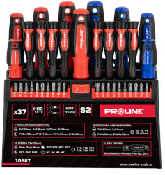 PROLINE Set Surubelnite S2 Maner Soft-touch Cu Stand - 37p (10687) Surubelnita