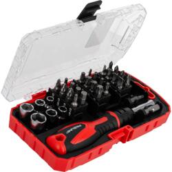 PROLINE Set Varfuri Si Tubulare Cu Surubelnita - 33p (10721) Surubelnita