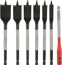 PROLINE Set Burghie Lemn Plate Cu Varf Sfredel - 7p (26752) Burghiu