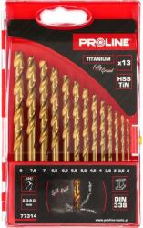 PROLINE Set Burghie Metal Hss-ti 135° In Caseta 1.5-6.5mm - 13p (77313) Burghiu