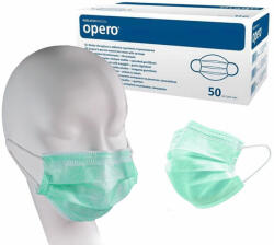  MERCATOR Opero Szájmaszk ECO 3 rétegű zöld flíz, gumis (50 db/doboz)