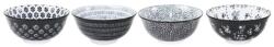 Ibili 4 db db-os készlet Ibili Armonia, porcelán, 15x7 cm, 0, 61 l, fekete (IB-691901N)