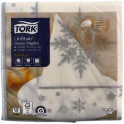 Tork szalvéta Linstyle, premium textilhatású, Karácsonyi, 39/1, 50db/csg, 12csg/karton