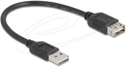 Delock USB 2.0 hosszabbítókábel EASY USB Type-A apa - EASY USB Type-A anya 0, 2 m (81510) - pepita