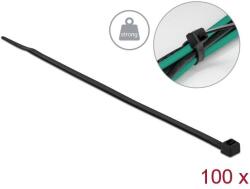 Delock Kábelkötöző magas szakítószilárdsággal hossza 300 x szélessége 4, 8 mm, 100 db. Fekete (19561) - pepita