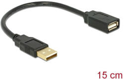 Delock USB 2.0 A-A 15cm apa-anya hosszabbítókábel