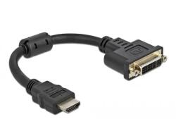 Delock Adapter HDMI csatlakozó - DVI 24+5 aljzat 4K 30 Hz, 20 cm (65206) - pepita