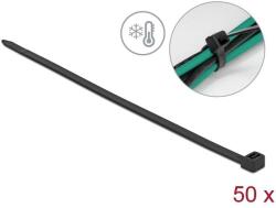 Delock Kábelkötöző ellenáll a hideg hőmérsékletnek hossza 380 x szélessége 7, 6 mm, 50 db. Fekete (19228) - pepita