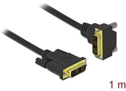Delock DVI kábel 18+1 apa - 18+1 apa hajlított 1 m (85901) - pepita