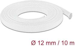 Delock 20804 10mx12mm fehér nyújtható fonott kábelharisnya (20804)