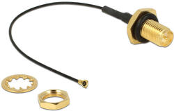 Delock Antennakábel RP-SMA Jack Bulkhead & gt; MHF IV /HSC MXHP32 kompatibilis dugó 100 mm 0, 81 menettel (12464)