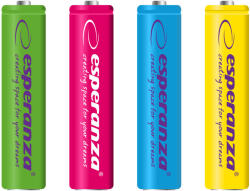 Esperanza EZA107 Ni-MH AAA 1000mAh újratölthető akku elem (4db/csomag)