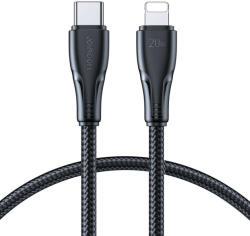 JOYROOM USB C - Lightning 20W Surpass Series kábel gyorstöltéshez és adatátvitelhez 0, 25 m fekete (S-CL020A11) (S-CL020A11 0.25m LB)
