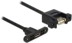 Delock kábel USB 2.0 Micro-B panelre szerelhető anya& gt; anya USB 2.0 Type-A panelre szerelhető1 m (85110)