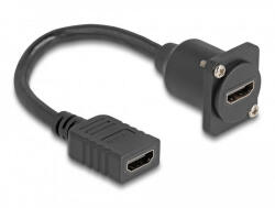 Delock HDMI 2.0 -> HDMI 2.0 F/F D-Type modul 0.2m fekete (87982) (87982)