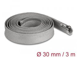 Delock Befont karmantyú zipzáras szorítóval hőállóság egészen 3 m x 30 mm-es szürke (20837) - pepita