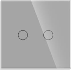 Luxion Intrerupator Dublu cu Touch din Sticla Luxion, protocol ZigBee, Gri, LX-ZT-201G-GY (lx-zt-201g-gy) - cel