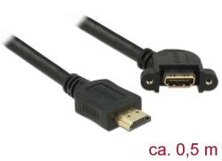 Delock HDMI-Kabel A-> A St/Bu z. Einbau 110° gew. 0.50m sch (85467) (85467)