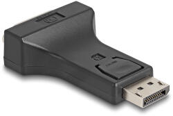 Delock Adapter DisplayPort 1.1-dugós csatlakozó DVI-csatlakozóhüvely passzív fekete (66615) (66615) - pepita