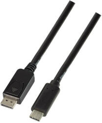 LogiLink USB 3.2 Gen 1x1 USB-C M és Display-port 1.2 közötti kábel, 3m