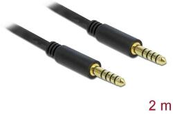 Delock 5 tűs apa-apa sztereó jack kábel 4, 4 mm-es átmérő, 2 m hosszú fekete (85792) - pepita