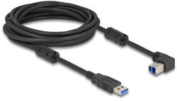 Delock USB 5 Gbps kábel A-típusú apa - B-típusú apa 90 felfelé néző csatlakozóapaval 5 m (81107) - pepita