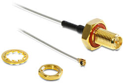 Delock adapter kábel I-PEX & gt; RP-SMA, jack csatlakozó, 100 mm, vízfröccsenés ellen védett (88458)