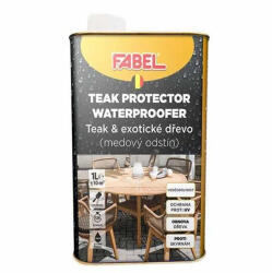  Faápoló impregnáló, Protector Teak, 1 l, mézszínű, vízbázisú, UV-védelmet biztosít, egzotikus fához, időjárásálló védelemhez (2NAZ0290)