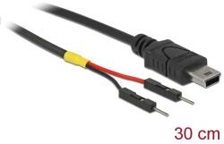 Delock Mini-B típusú USB tápkábel 2 db. különálló tűfejes apa véggel hossza 30 cm (85414) - pepita