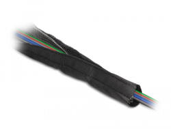 Delock Hőellenálló EMI Shielding fonott borítás tépőzáras rögzítővel, 1 m x 30 mm méretű, fekete (20843)