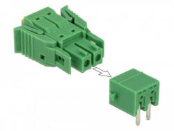 Delock 2 tűs, 3, 81 mm-es vízszintes hornyos PCB sorkapocs blokk csomag