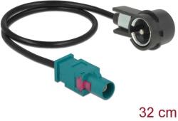 Delock antenna kábel FAKRA Z dugó & gt; ISO dugó RG-174 30 cm fekete (85722)