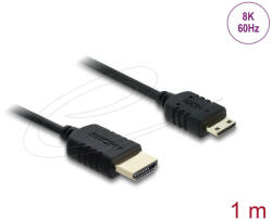 Delock Koaxiális High Speed HDMI kábel HDMI dugó - Mini HDMI dugó 8K 60 Hz 1 m