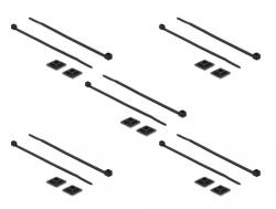Delock Kábelkötegelő talp 20 x 20 mm, kábelkötegelővel, melynek hossza 200 mm x szélessége 2, 5 mm fe (18680) (18680) - pepita