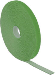 Delock Hurkolható rögzítok, 10 m x 13 mm (H x Sz) tekercs, zöld (18728) - pepita