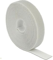 Delock Hurkolható rögzítők, 5 m x 20 mm (H x Sz) tekercs, szürke (18280) (18280) - pepita